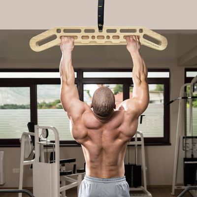 Verbeter de vingerafdruk Houten thema Draagbaar Rock Climbing Hang board met Suspension Training Functie