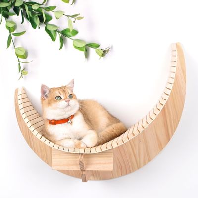 Hoofdmateriaal Pine Hout Houten Maan Kattenplank en Perken Kattenwandplanken Meubelen