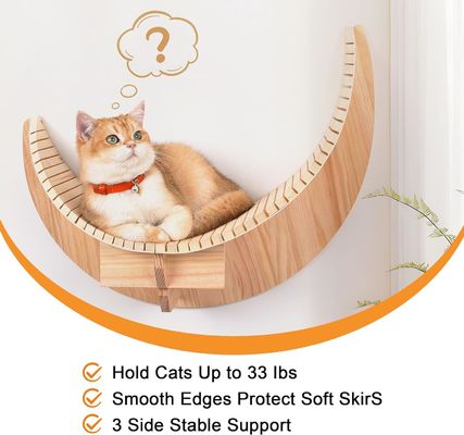 Hoofdmateriaal Pine Hout Houten Maan Kattenplank en Perken Kattenwandplanken Meubelen