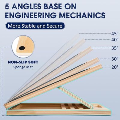 Contemporary Houten Draagbare Slant Board voor Calf Stretcher Verstelbare helling Design