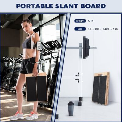Contemporary Houten Draagbare Slant Board voor Calf Stretcher Verstelbare helling Design