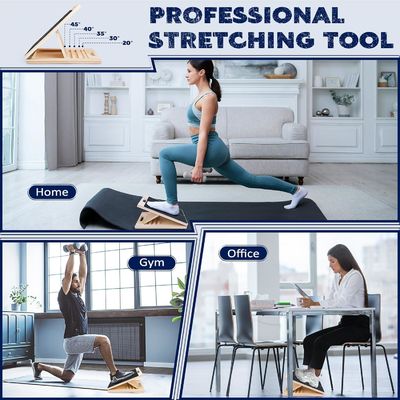 Contemporary Houten Draagbare Slant Board voor Calf Stretcher Verstelbare helling Design