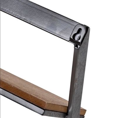 Gepersonaliseerd logo Huisdecoratie Set van 3 Zwarte/Natuurlijke Houten Wandplanken Hangende Displayplanken