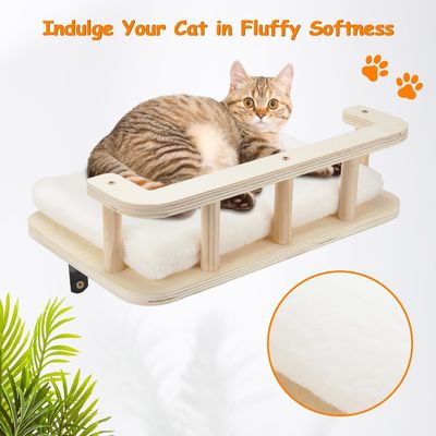 Houten kattenhammock met 5 treden perken voor wand Cat wandmeubilair