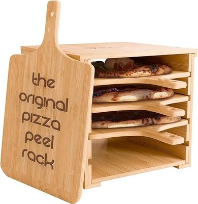 Innovatief ontwerp 4 x 12 inch Non-Stick Echte Bamboe Pizza Boards Houten Pizza Peel Rack