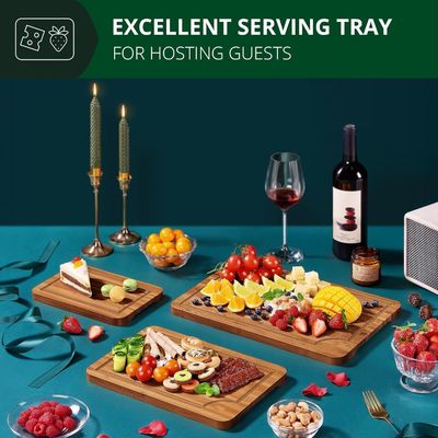 Extra grote 3 stuks handwerk hout snijplanken voor keuken maaltijd voorbereiden Vierkante 16 x 1,8 x 12 inch