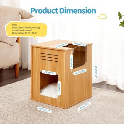 Indoor katten groot kattenhuis met schraapblok aangepast logo aanvaardbaar massief hout