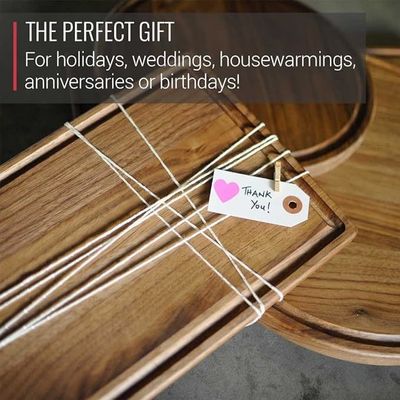 Vierkante 17X11 inch duurzaam hout snijplank voor het snijden en sap in zwart