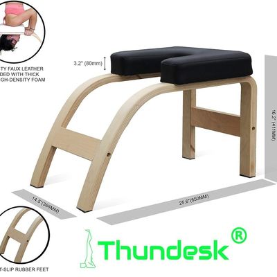 Balance Training Yoga Inversion Bench Rustieke stijl met houten materiaal en hoofdsteun