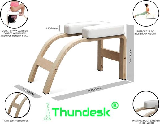 Balance Training Yoga Inversion Bench Rustieke stijl met houten materiaal en hoofdsteun