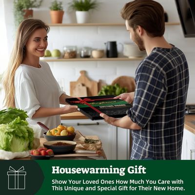 Gepersonaliseerde bamboe snijplank met handvat en duurzame oliebehoudende functie