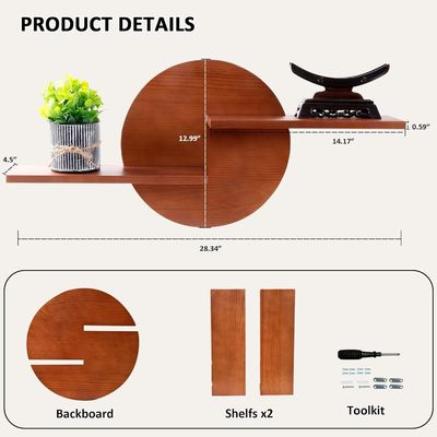 Niet-opvouwbaar Rack Ronde Decoratieve Display Wandmontage Schap Hangende Schappen Hoge hoeveelheid