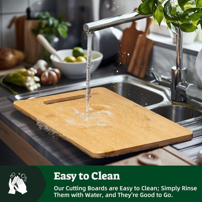 Gepersonaliseerde bamboe snijplank met handvat en duurzame oliebehoudende functie