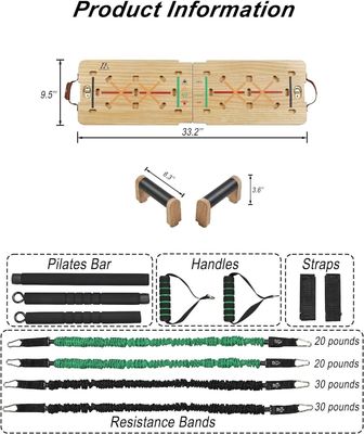 Indoor en outdoor rustieke houten Push Up Board Kit met handvat voor kernversterking
