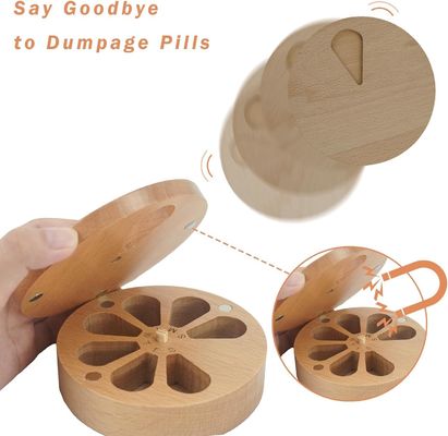 7-daagse pillen organisator doos Doos Twist Top Design Houten pillen doos voor geneeskunde Vitamine Custom