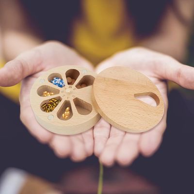 7-daagse pillen organisator doos Doos Twist Top Design Houten pillen doos voor geneeskunde Vitamine Custom