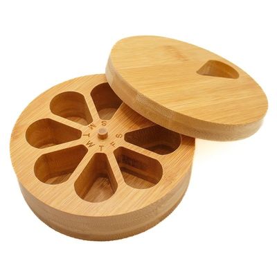 202405 Hout Dagelijkse Weeklijkse Reis Pillen Organisator en Pillenhouder Vitamine Geneesmiddelen Doos