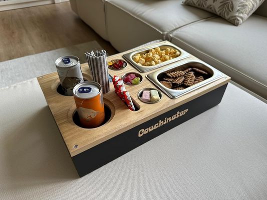 2 Snack Bowls 3 Dip Bowls 2 Coasters Fles Opener Organisator Fleshouder Sofa Butler Serveren Tray Sofa Tray