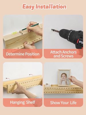 Boekenplank van natuurlijk hout