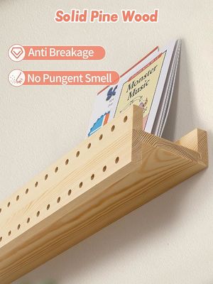 Boekenplank van natuurlijk hout