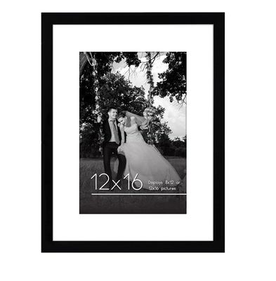 Houten logo maat 12X16 8X12 beeldkader met mat en schroefvast glas