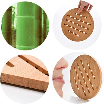 CLASSIC Design Style Bamboe Hot Pads Trivet Natuurlijke Bamboe Trivet Mat Set voor Warme Gerechten