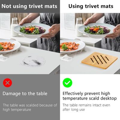 CLASSIC Design Style Bamboe Hot Pads Trivet Natuurlijke Bamboe Trivet Mat Set voor Warme Gerechten