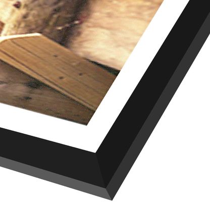 8X24 4X6 Zwart Hout Foto Frame met Shatter-Resistant Glass Customized Logo