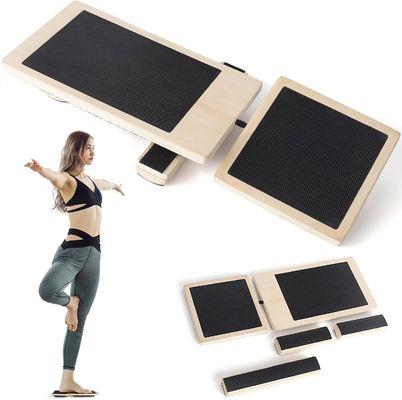 ArtDecor Hout Wobble Non-Slip Board Eenvoet Exerciser voor Knie en enkeltraining