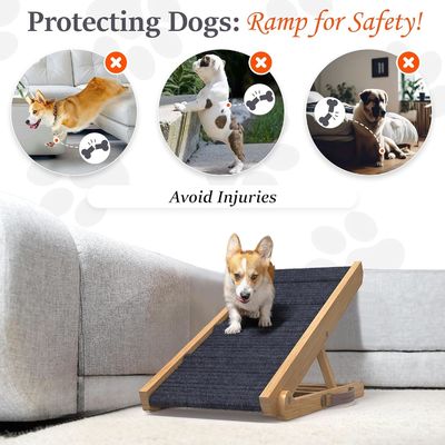 Verstelbare houten hondenbalk voor bank dennen hout laserprinten graveren Afneembare hoes