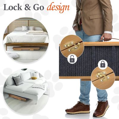 Verstelbare houten hondenbalk voor bank dennen hout laserprinten graveren Afneembare hoes