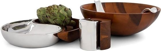 13 inch acacia hout en metaal legering kaas bord set perfect voor thuis entertainment