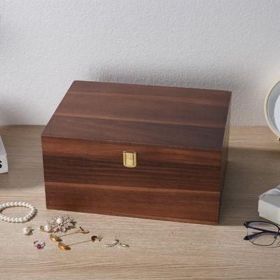 Printing Handling Glossy Lamination Houten opslagdoos met deksel Competitive 11x 8.9x4.9