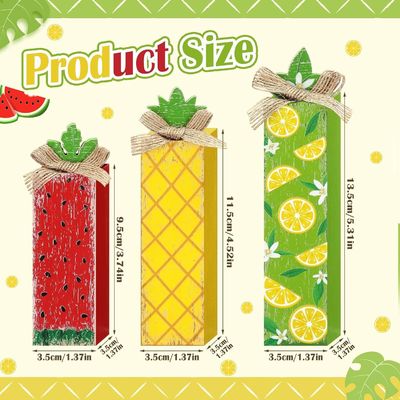 Zomer Hout Tafelblok Teken Lemon Gedifferentieerde Tray Decor Houten Home Decor Laser Engravure