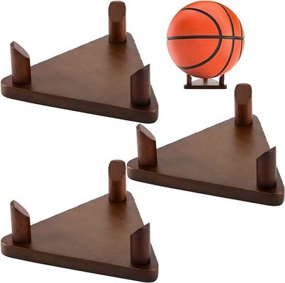 Solid Wood Custom Logo Ball Display Stand voor voetbal Basketbal Voetbal Volleybal
