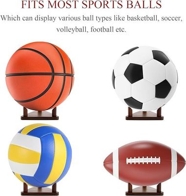 Solid Wood Custom Logo Ball Display Stand voor voetbal Basketbal Voetbal Volleybal