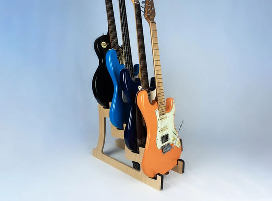Niet-opvouwbare rek 4 Guitar Stand Holder Quad Decker voor het branden Finish Design gitaren