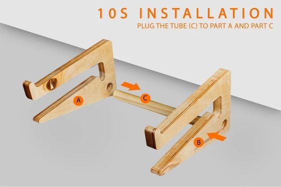 Aanvaardbaar OEM/ODM Houten laptopstand voor Mac Book Ergonomische werkruimte Bureauaccessoire