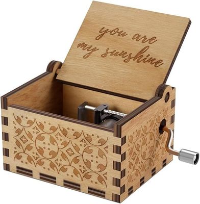 Geschenkpakket Solid Wood Sunshine Muziekdozen voor verjaardag Kerstmis Valentijnsdag