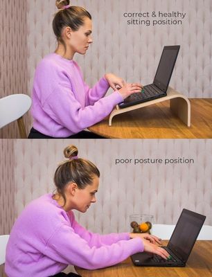 Functionele houten laptopstaand Ruimtebesparend Koeling Ventilatie Computer Desk Lifter