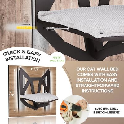 Functie Ruimte besparen Wand gemonteerd kattenplank met planken