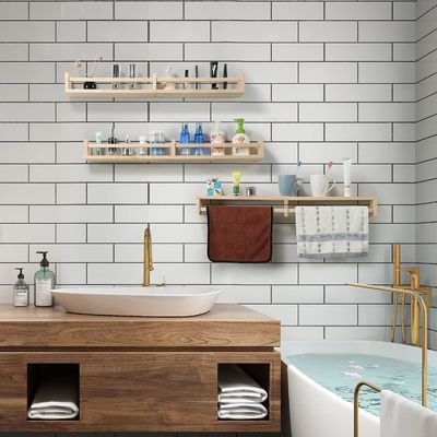 Wandhangende plank Set van 3 houten drijvende boekenplanken voor kinderkamer decor en opslag