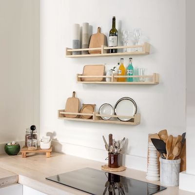 Wandhangende plank Set van 3 houten drijvende boekenplanken voor kinderkamer decor en opslag