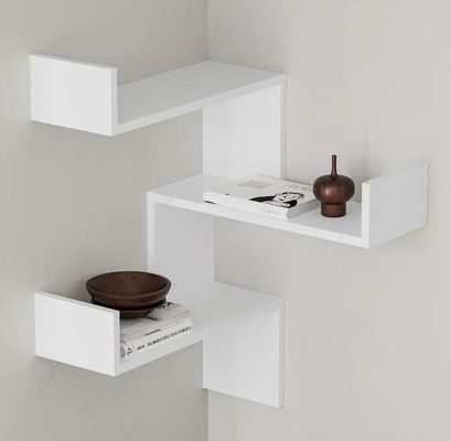 Verstelbaar houten wandenplank voor aangepaste logo grootte decoratief modern huishoudelijk meubilair