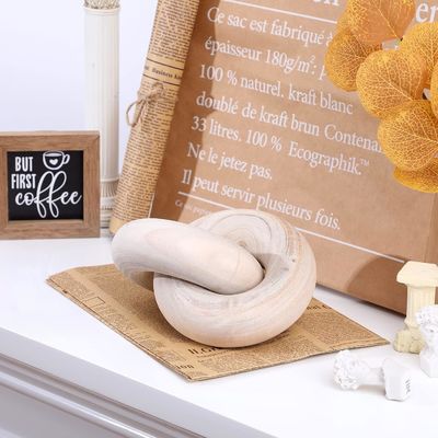 Handgesneden houten keten link decor Rustieke natuurlijke stijl voor woonkamer decor