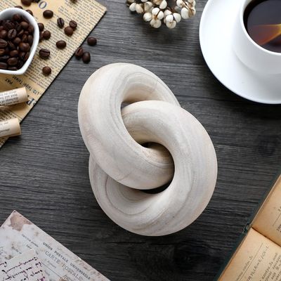 Handgesneden houten keten link decor Rustieke natuurlijke stijl voor woonkamer decor