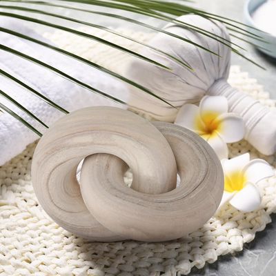 Handgesneden houten keten link decor Rustieke natuurlijke stijl voor woonkamer decor