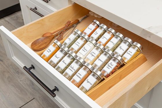 Plain Houten Doos Keuken Canister Sauce Kook Olijfolie Azijn Fles 18 Jar Bamboe Compact Spice Organisator