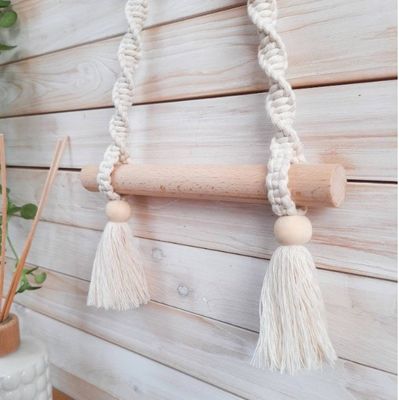 Op maat gemaakte houten toiletpapierhouder voor badkamer ruimtebesparend essentieel