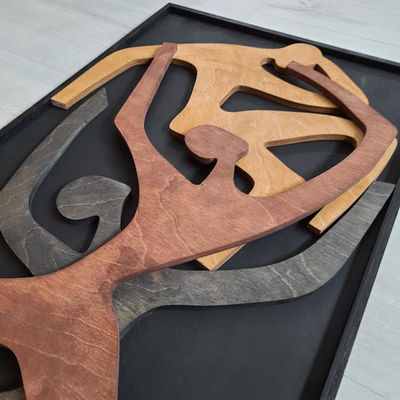 Houten wand hangend huis verwarming geschenk menselijk hout verticale wandkunst